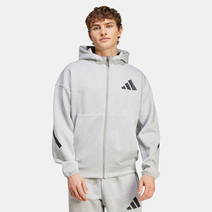 adidas Men's Z.N.E. Full-Zip Hoodie Grey image number 0