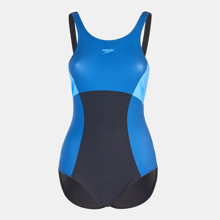 Speedo Women's Shaping Enlace Placement Printed One-Piece Swimsuit Multi-Color Speedo Women's Shaping Enlace Placement Printed One-Piece Swimsuit Multi-Color image number 0