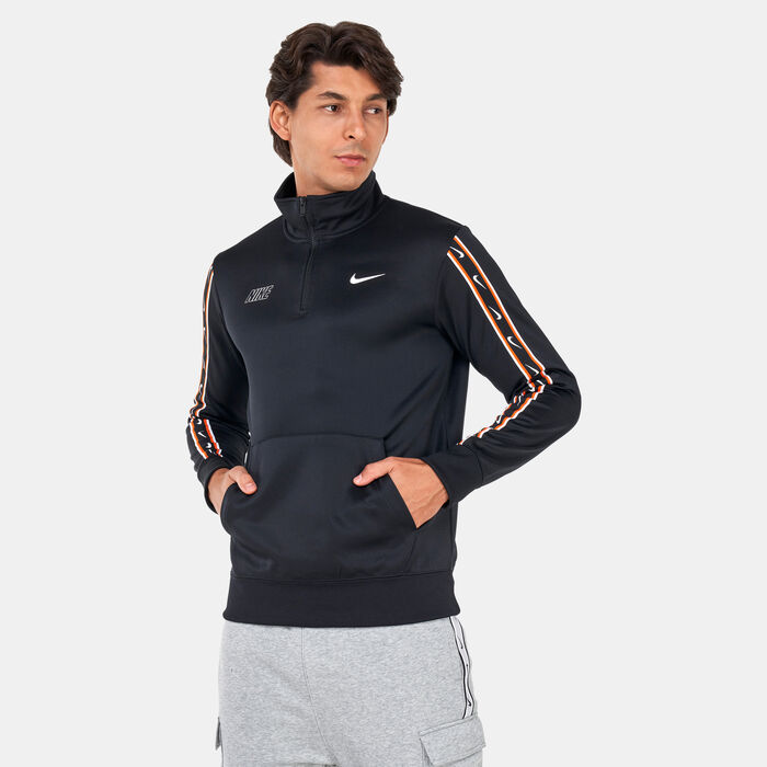 Nike Men's Sportswear Repeat Half-Zip Sweatshirt Black image number 0