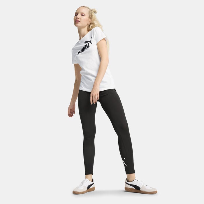 PUMA Women's Essentials No.1 Logo T-Shirt White image number 2