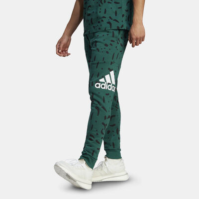 adidas Men's Essentials Allover Print Pants Green