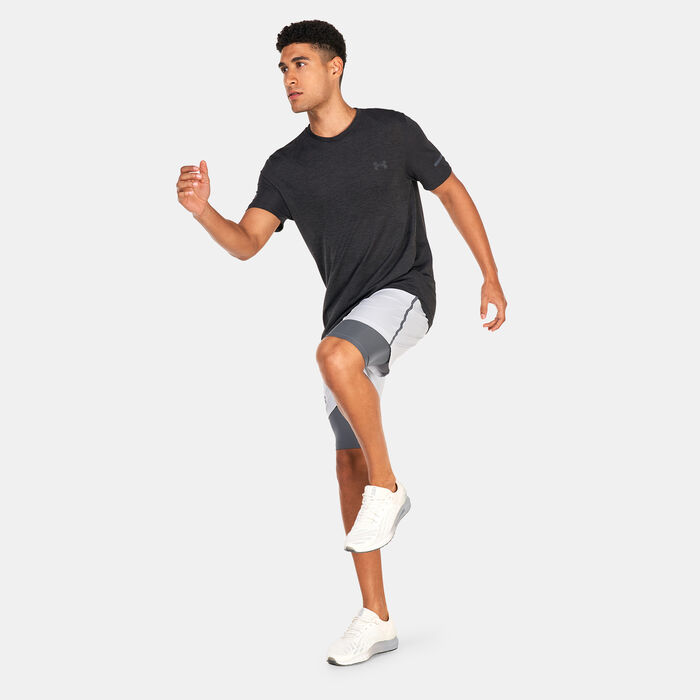 Under Armour Men's UA Seamless Stride Running T-Shirt Black Under Armour Men's UA Seamless Stride Running T-Shirt Black image number 2