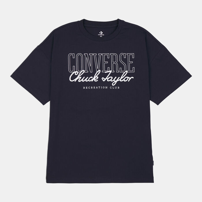 Converse Women's Retro Chuck Taylor Oversized Graphic T-Shirt Black Converse Women's Retro Chuck Taylor Oversized Graphic T-Shirt Black image number 0
