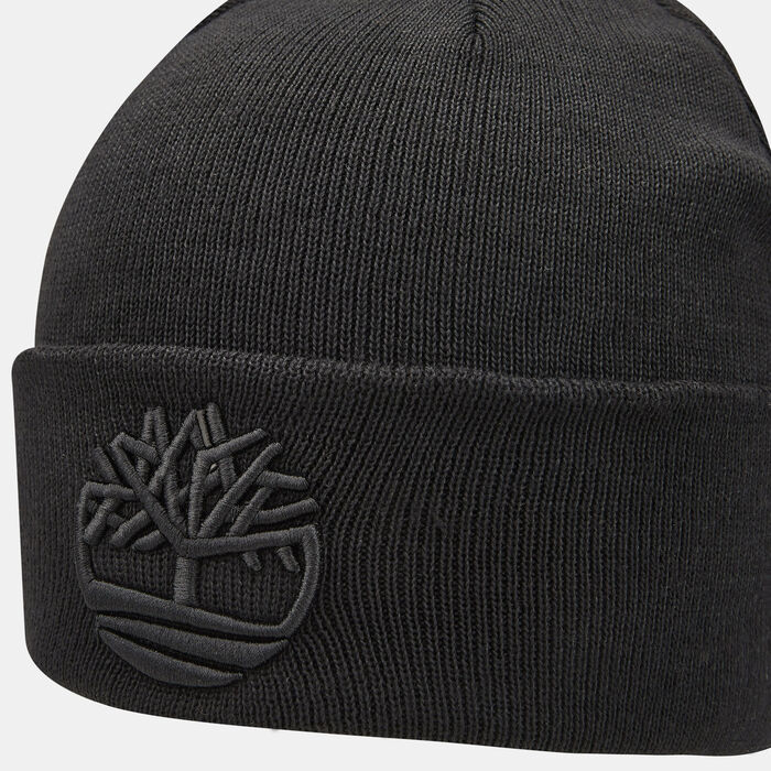 Timberland Men's Tonal 3D Embroidery Beanie Black Timberland Men's Tonal 3D Embroidery Beanie Black image number 2