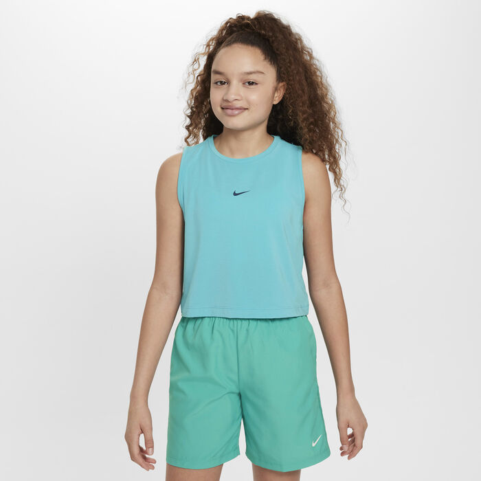Nike Girls' Pro Dri-FIT Training Tank Top Green Nike Girls' Pro Dri-FIT Training Tank Top Green image number 0