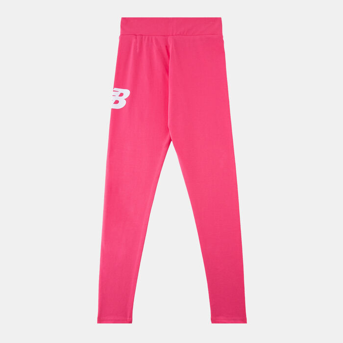 New Balance Kids' Stacked Logo Leggings Pink image number 1