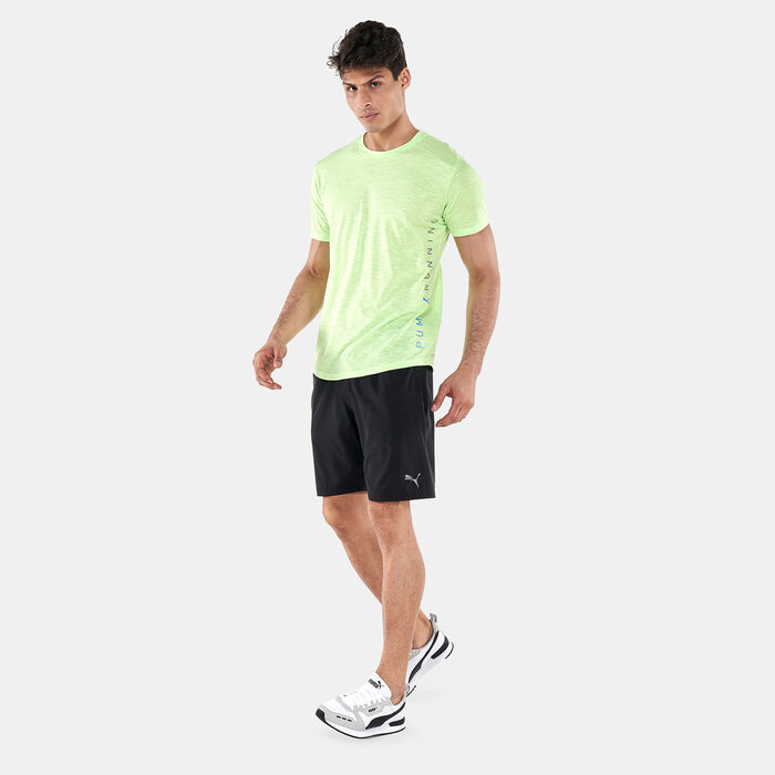 PUMA Men's Run Logo T-Shirt Green PUMA Men's Run Logo T-Shirt Green image number 2