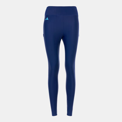 adidas Women's 3-Stripes Swimming Leggings Blue