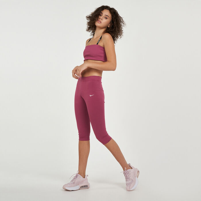 Nike Women's Sportswear Leg-A-See Knee Length Leggings Purple Nike Women's Sportswear Leg-A-See Knee Length Leggings Purple image number 2