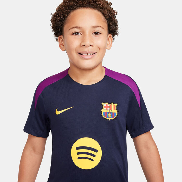 Nike Kids' FC Barcelona Strike Pre-Match Football Top Purple Nike Kids' FC Barcelona Strike Pre-Match Football Top Purple image number 2
