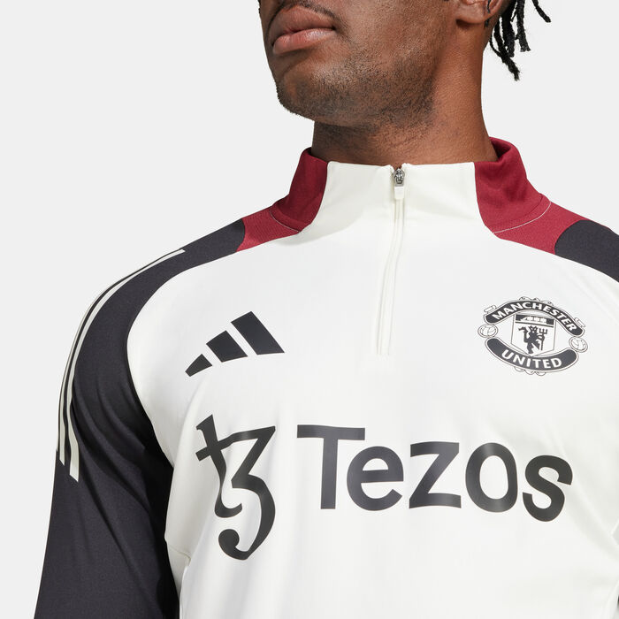 adidas Men's Manchester United Tiro 24 Football Training 1/4-Zip Top Black adidas Men's Manchester United Tiro 24 Football Training 1/4-Zip Top Black image number 3