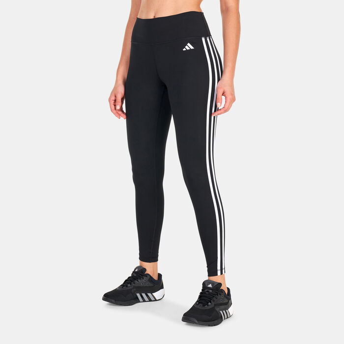 adidas Women's Train Essentials 3-Stripes High-Waisted 7/8 Leggings Black adidas Women's Train Essentials 3-Stripes High-Waisted 7/8 Leggings Black image number 0