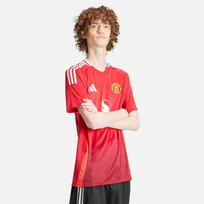 adidas Men's Manchester United 24/25 Home Replica Football Jersey Red adidas Men's Manchester United 24/25 Home Replica Football Jersey Red image number 1