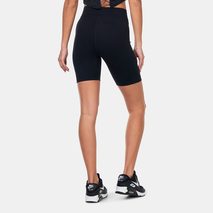 Nike Women's Sportswear Classic High-Waisted Biker Shorts Black Nike Women's Sportswear Classic High-Waisted Biker Shorts Black image number 1