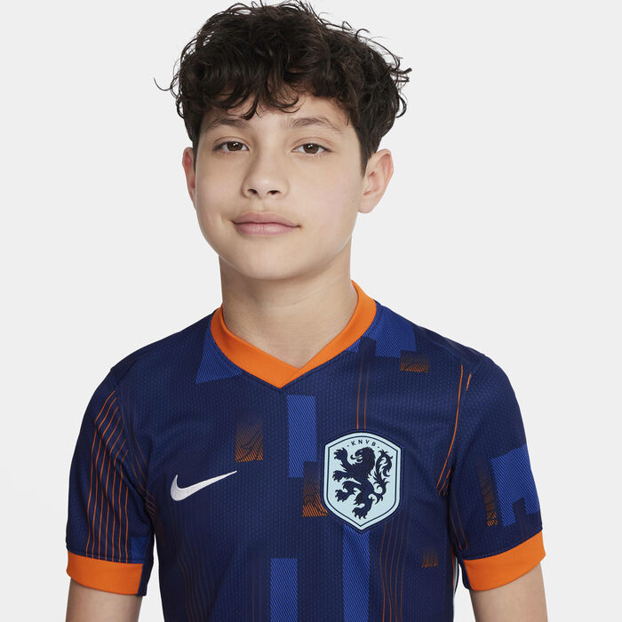 Nike Kids' Men's Team Netherlands 2024/25 Stadium Away Dri-FIT Football Replica Shirt Blue Nike Kids' Men's Team Netherlands 2024/25 Stadium Away Dri-FIT Football Replica Shirt Blue image number 2