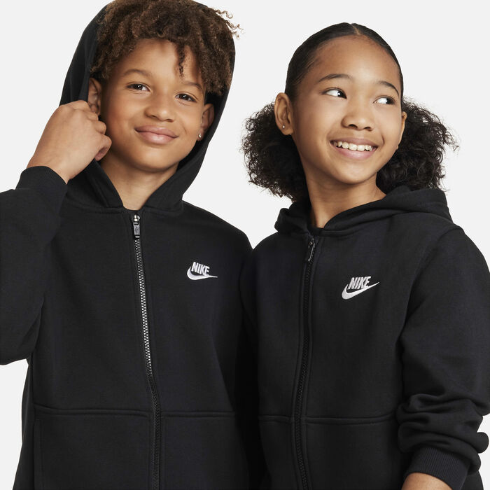 Nike Kids' Sportswear Club Fleece Full-Zip Hoodie Black image number 2