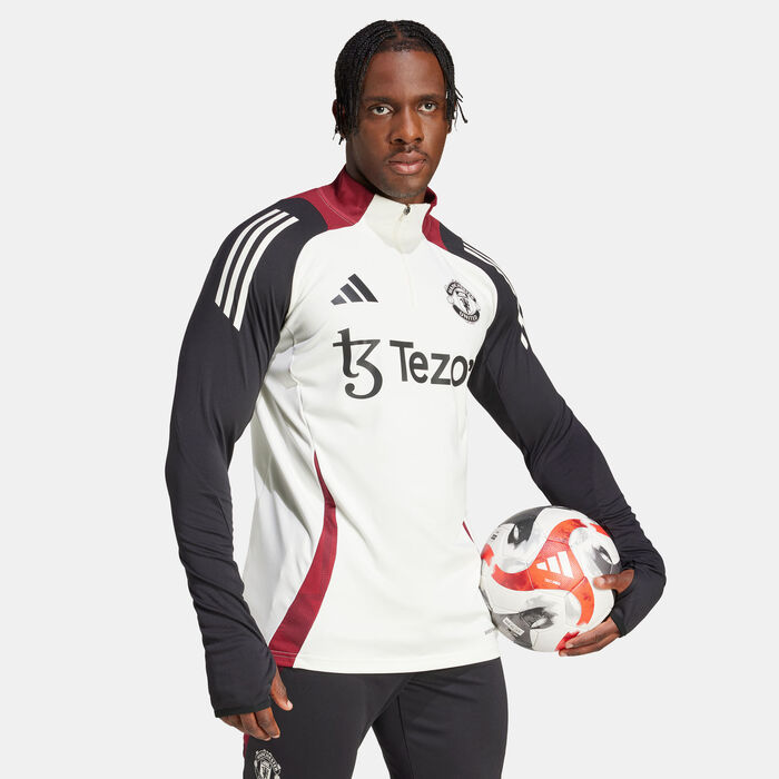 adidas Men's Manchester United Tiro 24 Football Training 1/4-Zip Top Black adidas Men's Manchester United Tiro 24 Football Training 1/4-Zip Top Black image number 0