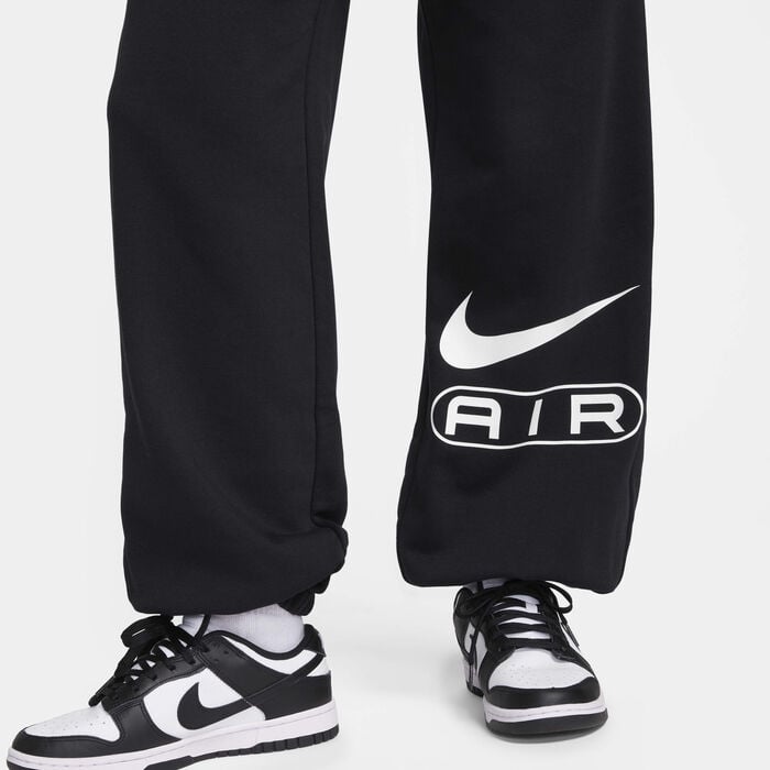Nike Women's Air Mid-Rise Fleece Joggers Black Nike Women's Air Mid-Rise Fleece Joggers Black image number 5