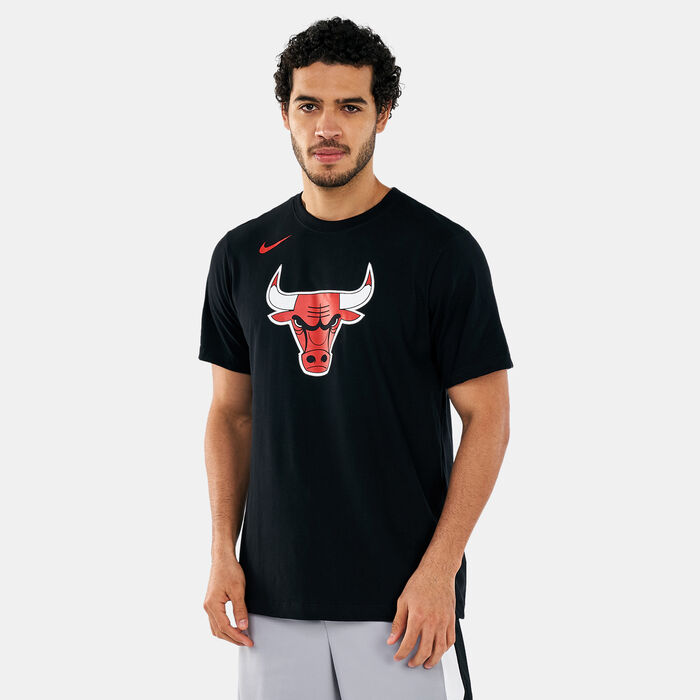 Buy Nike Men's Chicago Bulls T-Shirt Dri-Fit Short Sleeve Crew Neck  Cotton/Polyester Blend (Large, Grey AT1256) at