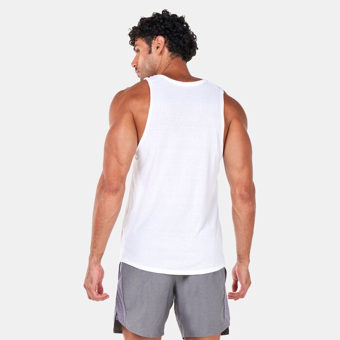 Nike Men's Dri-FIT Miler Tank Top White Nike Men's Dri-FIT Miler Tank Top White image number 1