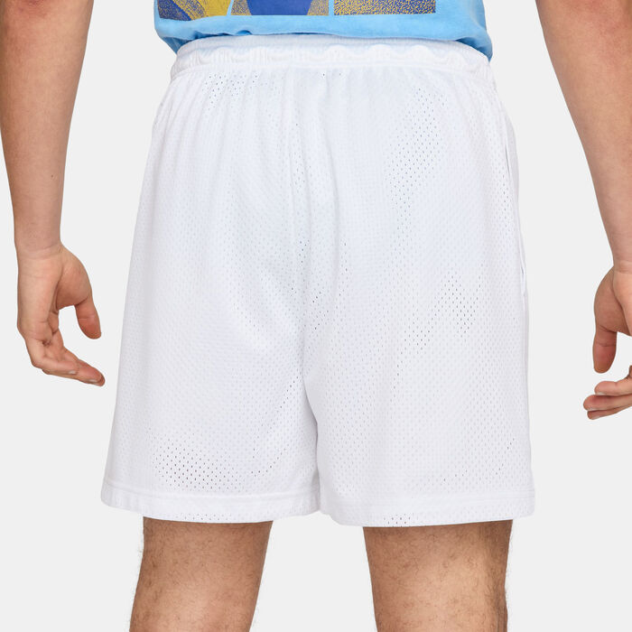 Nike Men's Dri-FIT Mesh Basketball Shorts White image number 1