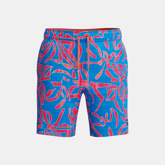 Speedo Men's Print Redondo Edge Volley Swimming Trunks Blue Speedo Men's Print Redondo Edge Volley Swimming Trunks Blue image number 0