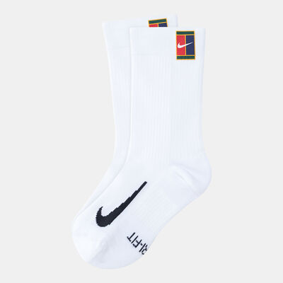 Nike Court Multiplier Cushioned Tennis Crew Socks (2 Pack) White