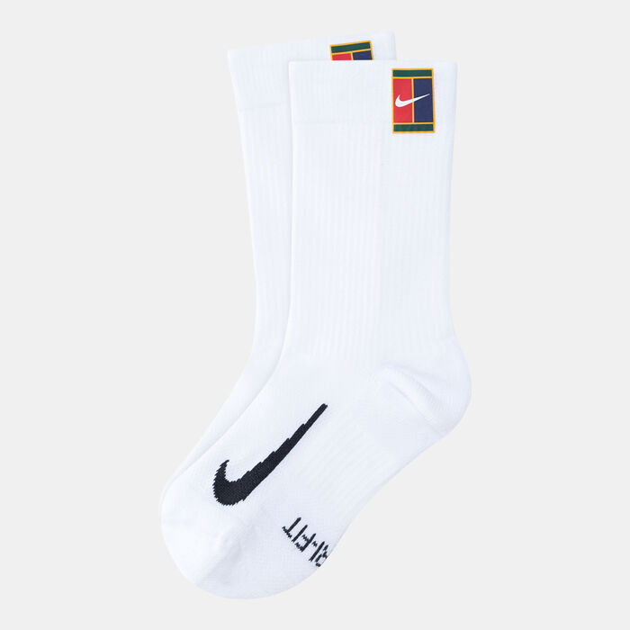 Nike Court Multiplier Cushioned Tennis Crew Socks (2 Pack) White image number 0