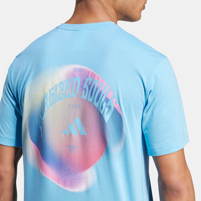 adidas Men's Yoga T-Shirt Blue image number 7