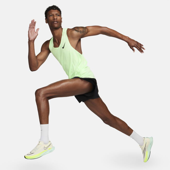 Nike Men's AeroSwift Dri-FIT ADV Running Vest Green Nike Men's AeroSwift Dri-FIT ADV Running Vest Green image number 5