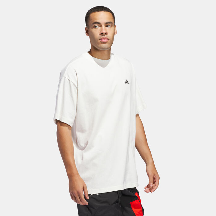 adidas Men's Anthony Edwards Seasonal Logo T-Shirt White adidas Men's Anthony Edwards Seasonal Logo T-Shirt White image number 2