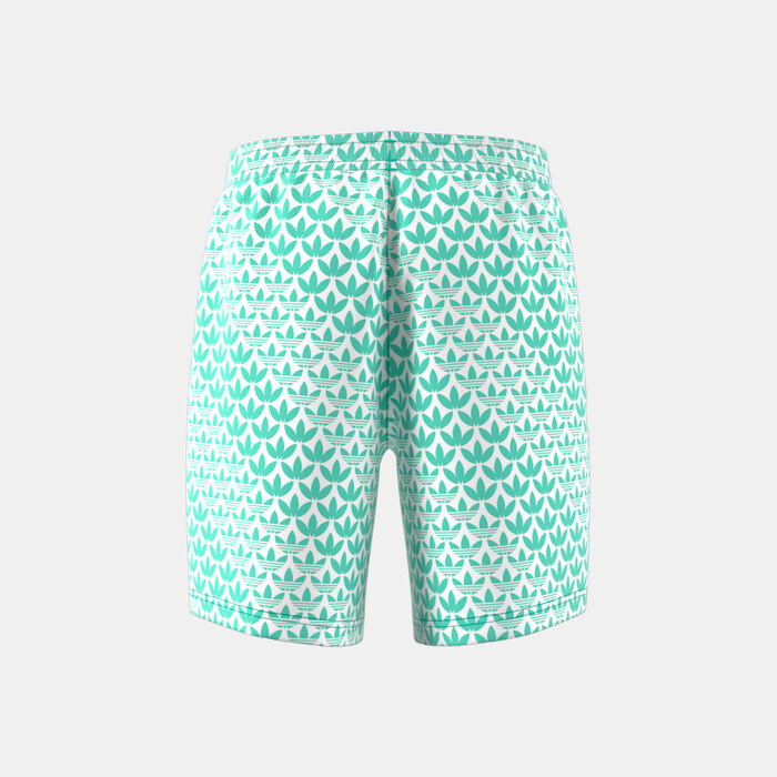 adidas Originals Men's Graphics Monogram Allover Print Shorts Green adidas Originals Men's Graphics Monogram Allover Print Shorts Green image number 1