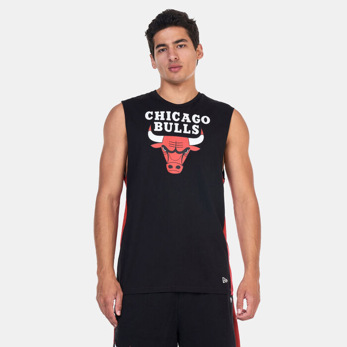 New Era Men's NBA Chicago Bulls Colourblock Sleeveless T-Shirt Black New Era Men's NBA Chicago Bulls Colourblock Sleeveless T-Shirt Black image number 0
