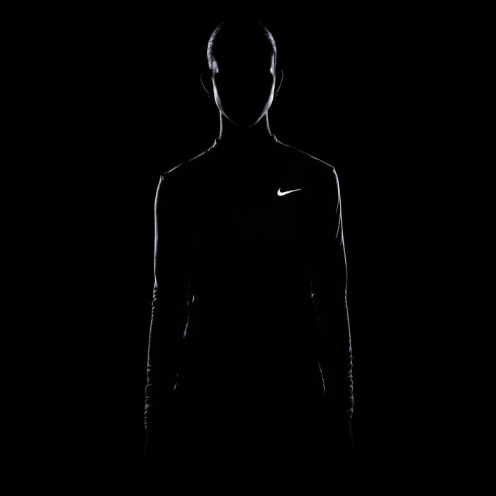 Nike Women's Swift Dri-FIT Mock-Neck Long-Sleeve Running Top Ivory image number 6