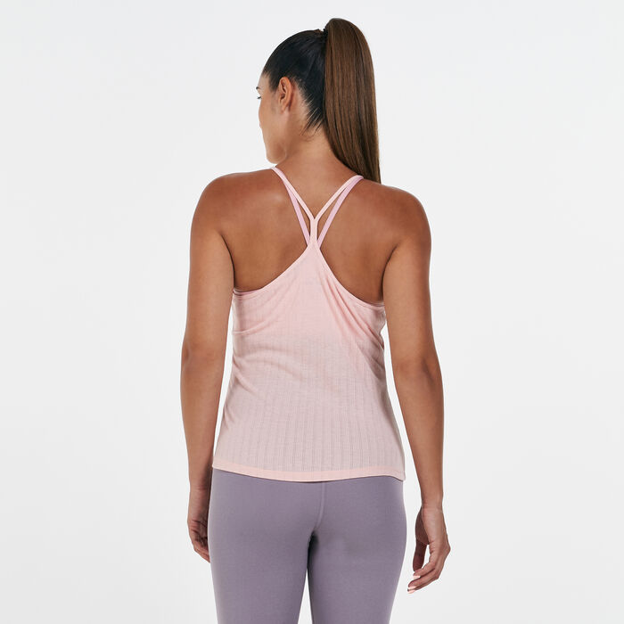 Buy Nike Women's Yoga Pointelle Tank Top Orange in KSA -SSS