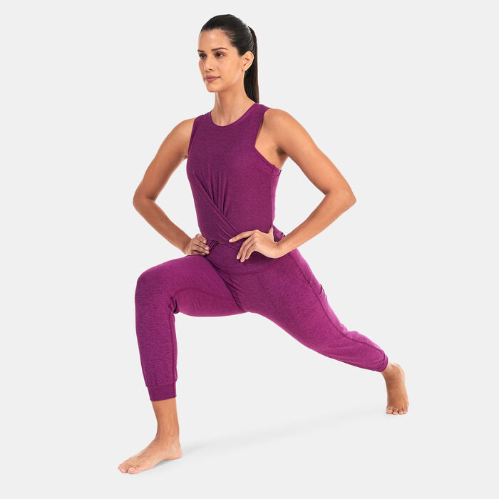 BEYOND YOGA Women's Featherweight Intersect Cropped Tank Top Purple image number 2