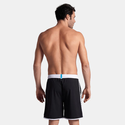Arena Men's Team Stripe Bermuda Swimming Shorts Black