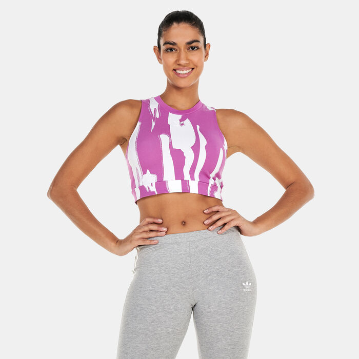 adidas Originals Women's Thebe Magugu Tank Top Pink image number 0