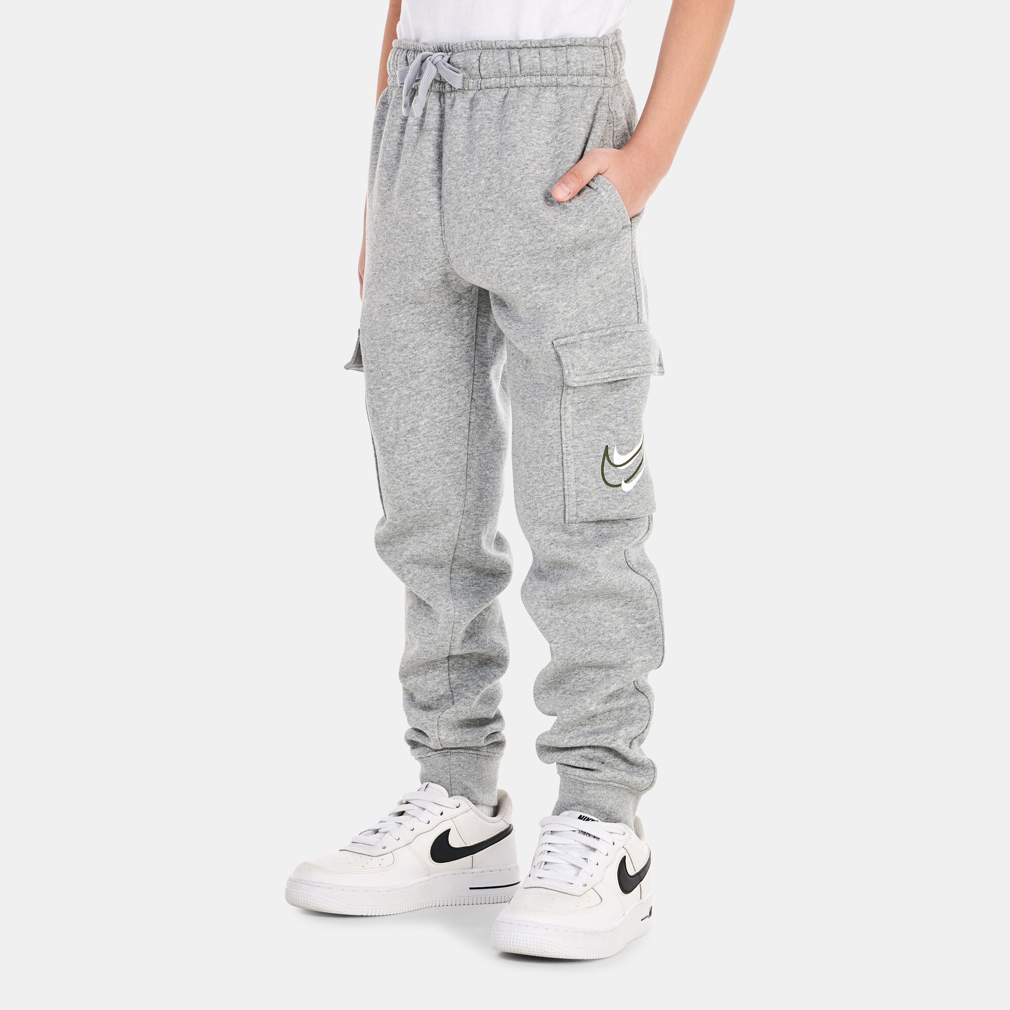 Kids Sportswear Fleece Cargo Trousers Older Kids Grey Nike in KSA SSS