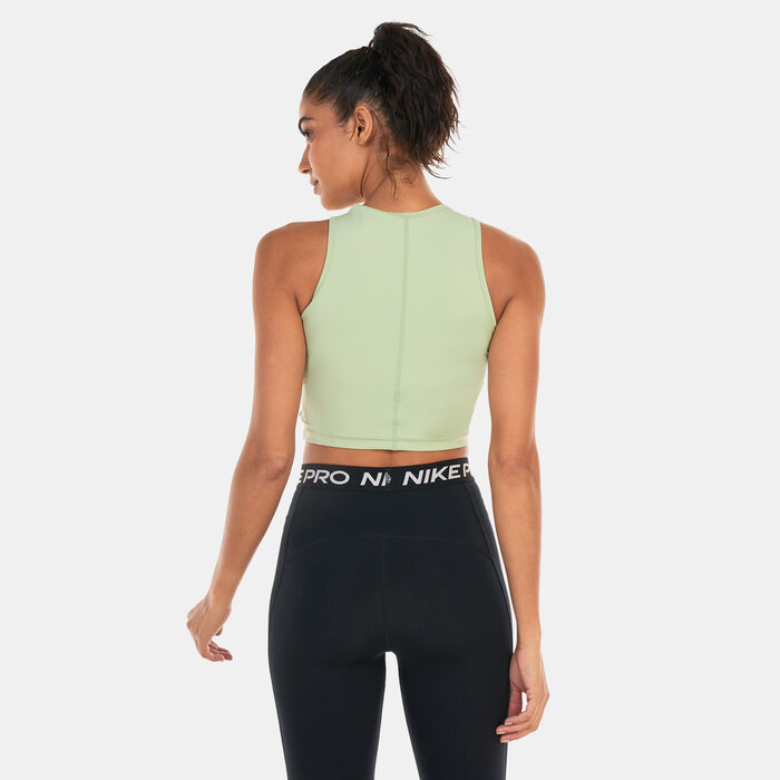 Nike Women's Dri-FIT Graphic Crop Tank Top Green image number 1