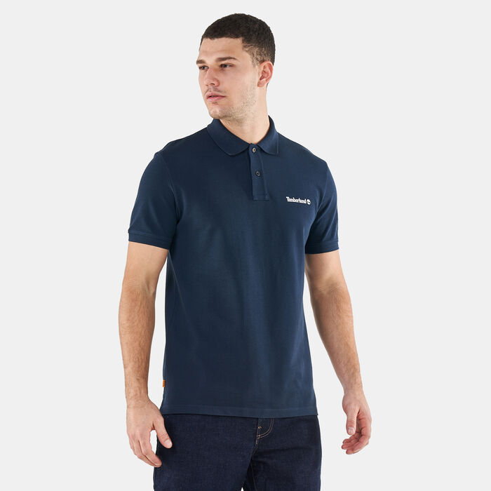 Timberland Men's Small Logo Polo Shirt Blue Timberland Men's Small Logo Polo Shirt Blue image number 0