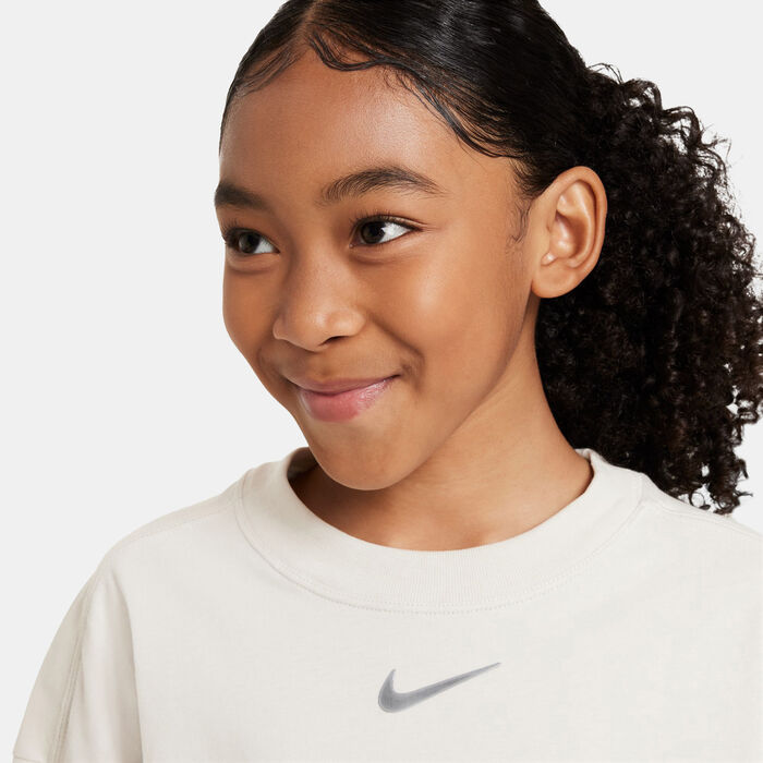 Nike Kids' Sportswear Oversized T-Shirt (Older Kids) Ivory Nike Kids' Sportswear Oversized T-Shirt (Older Kids) Ivory image number 3