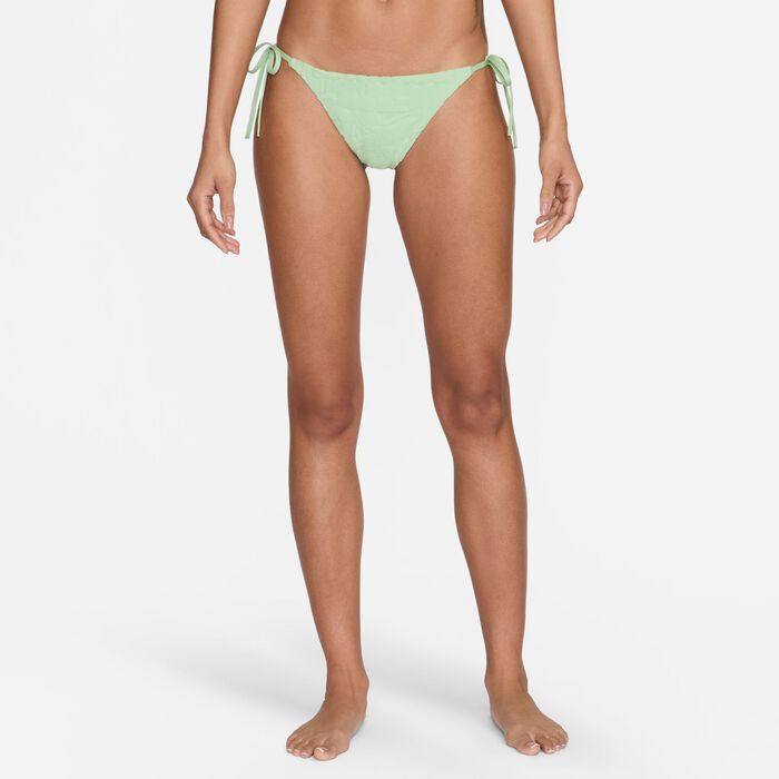 Nike Swim Women's Swim Retro Flow Tie String Bikini Bottom Green Nike Swim Women's Swim Retro Flow Tie String Bikini Bottom Green image number 0