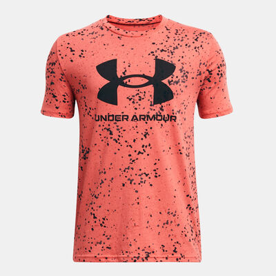 Under Armour Kids' Sportstyle Logo Printed T-Shirt Red