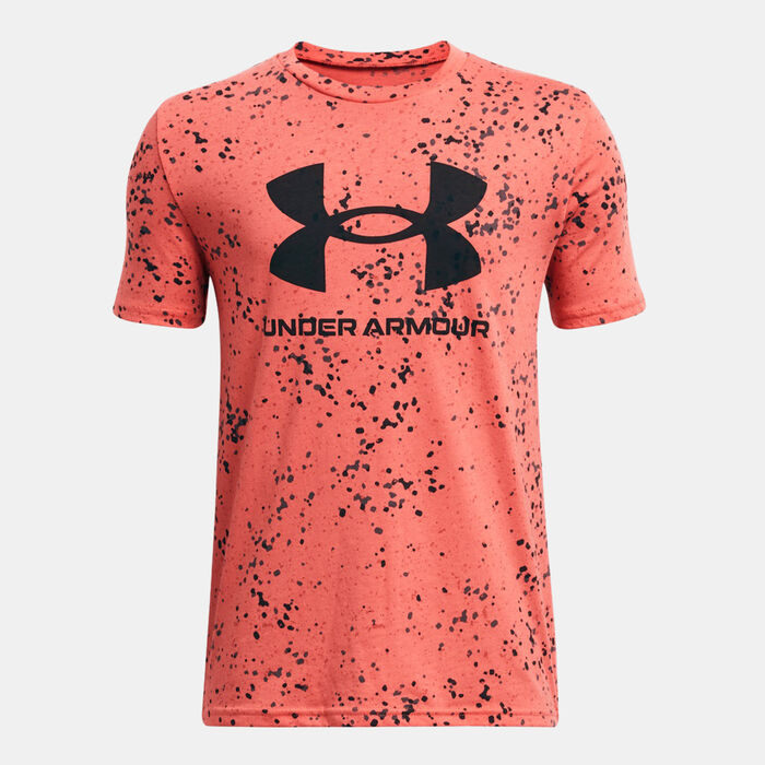 Under Armour Kids' Sportstyle Logo Printed T-Shirt Red image number 0