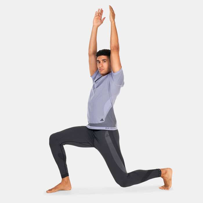 adidas Men's PRIMEKNIT Yoga Seamless Training T-Shirt Grey adidas Men's PRIMEKNIT Yoga Seamless Training T-Shirt Grey image number 2