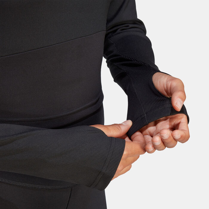 adidas Women's Studio Long-Sleeve Top Black image number 3