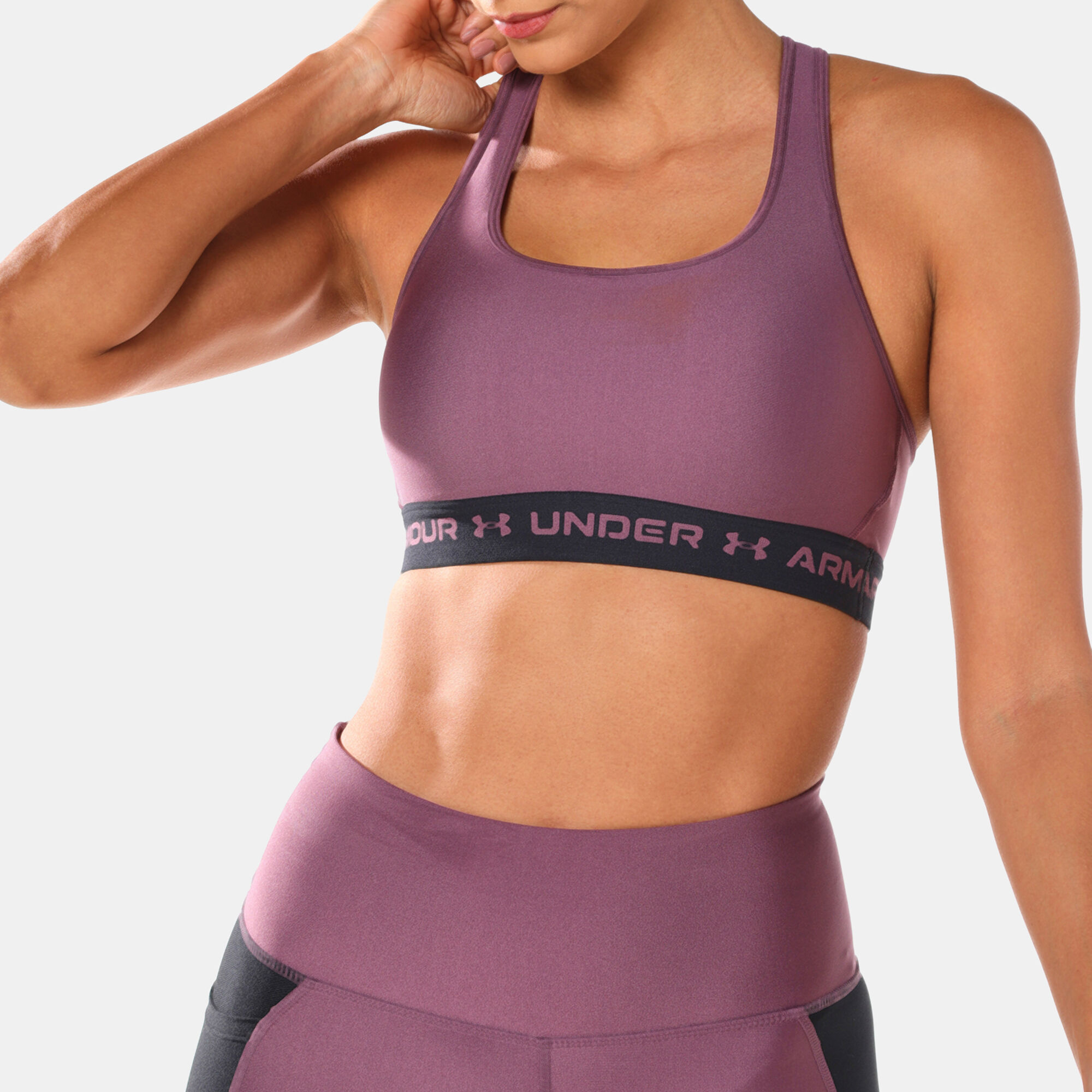 Purple under armour sports bra top