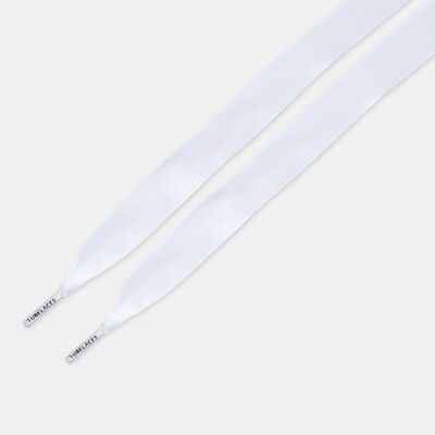 TUBELACES Satin Shoelaces White TUBELACES Satin Shoelaces White