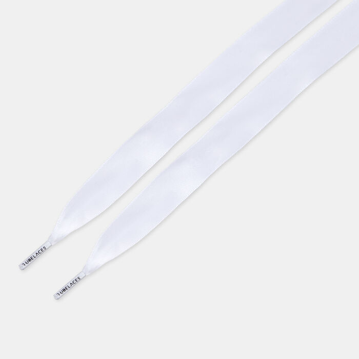 TUBELACES Satin Shoelaces White TUBELACES Satin Shoelaces White image number 0